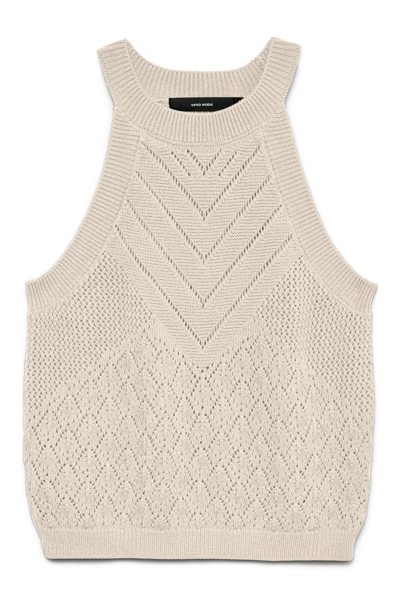 VERO MODA Sapphire Sands Openwork Tank, Alternate, color, Birch