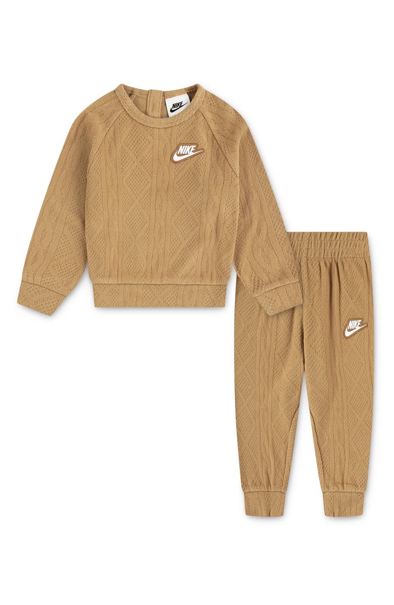 Nike Cable Knit Sweatshirt & Joggers Set, Main, color, 