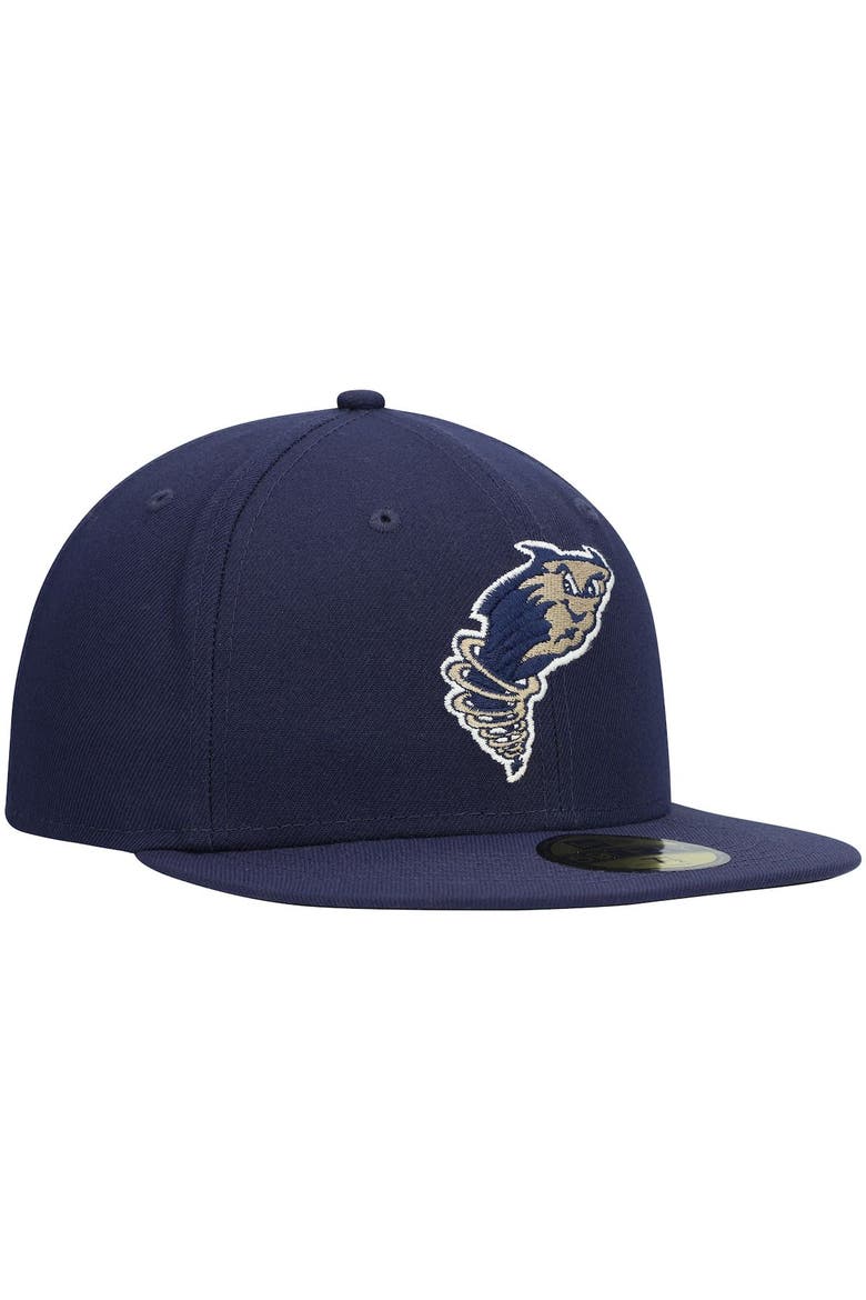Men's New Era Navy Tri-City Dust Devils Authentic Collection Team Home 59FIFTY Fitted Hat, Alternate, color, Navy