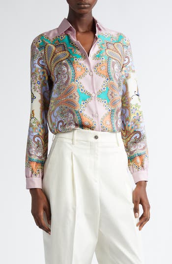 Etro Paisley Silk Button-Up Shirt | Nordstrom