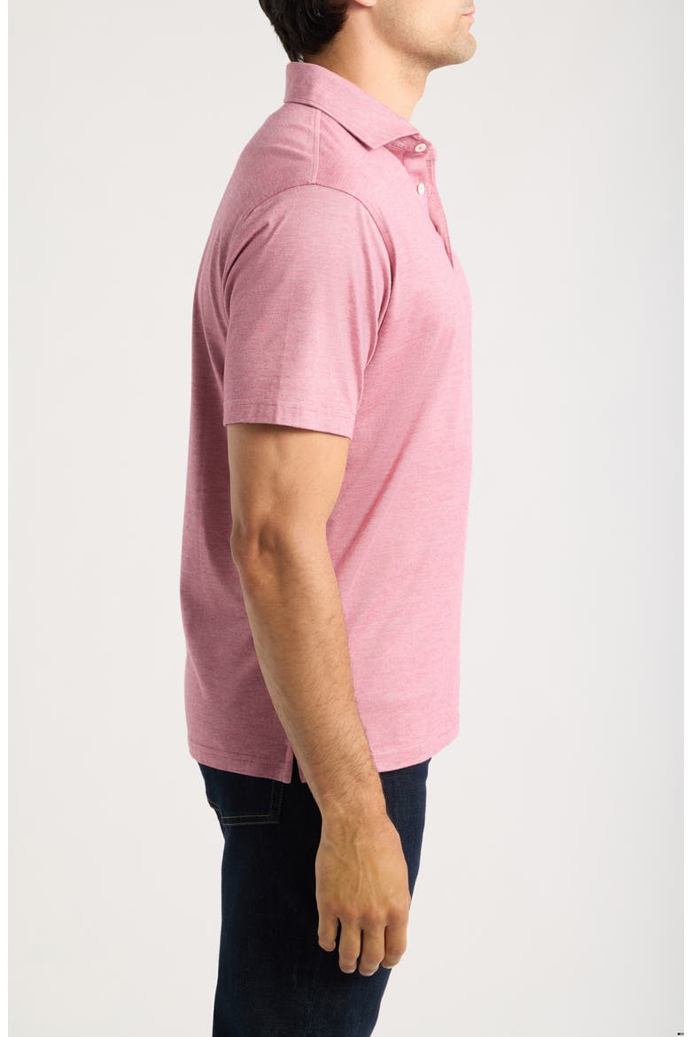 Crown Crafted Excursionist Flex Microstripe Polo, Alternate, color, RUBY DUSK