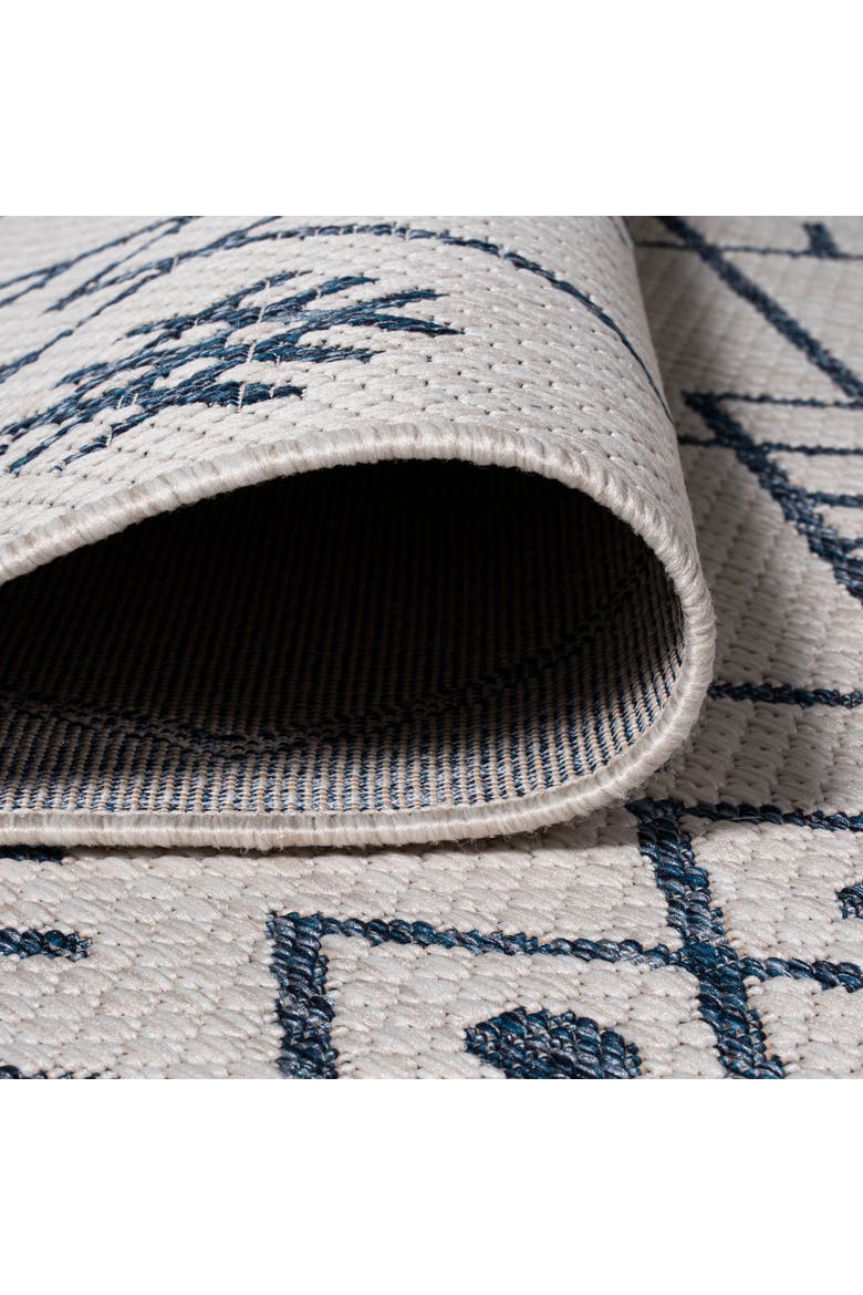 Boho Moroccan Indoor/Outdoor Area Rug, Alternate, color, Ivory/Navy