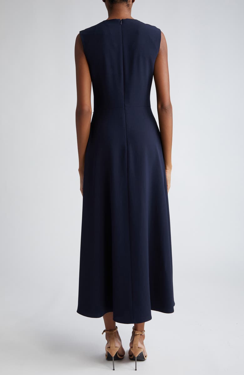 Lela Rose 3D Floral Appliqué Sleeveless Midi Dress, Alternate, color, 