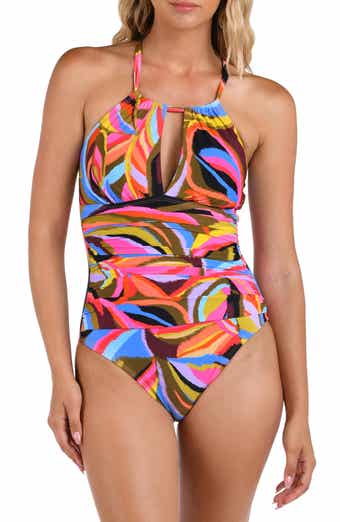La Blanca Tropic Waves Keyhole One-Piece Swimsuit