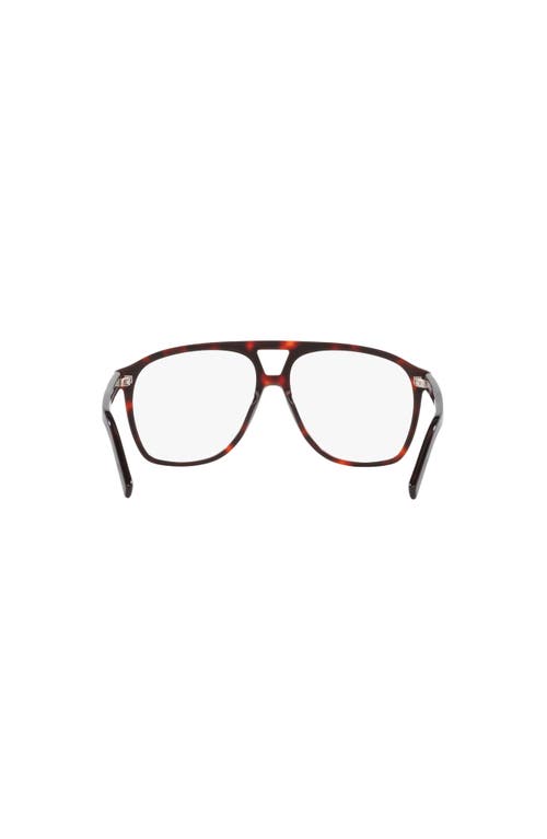 Saint Laurent 58mm Pilot Optical Glasses In Brown