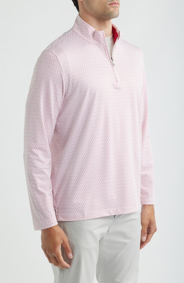 Johnston & Murphy XC+<sup>™</sup> Performance Game Day Quarter-Zip Pullover, Alternate, color, Red