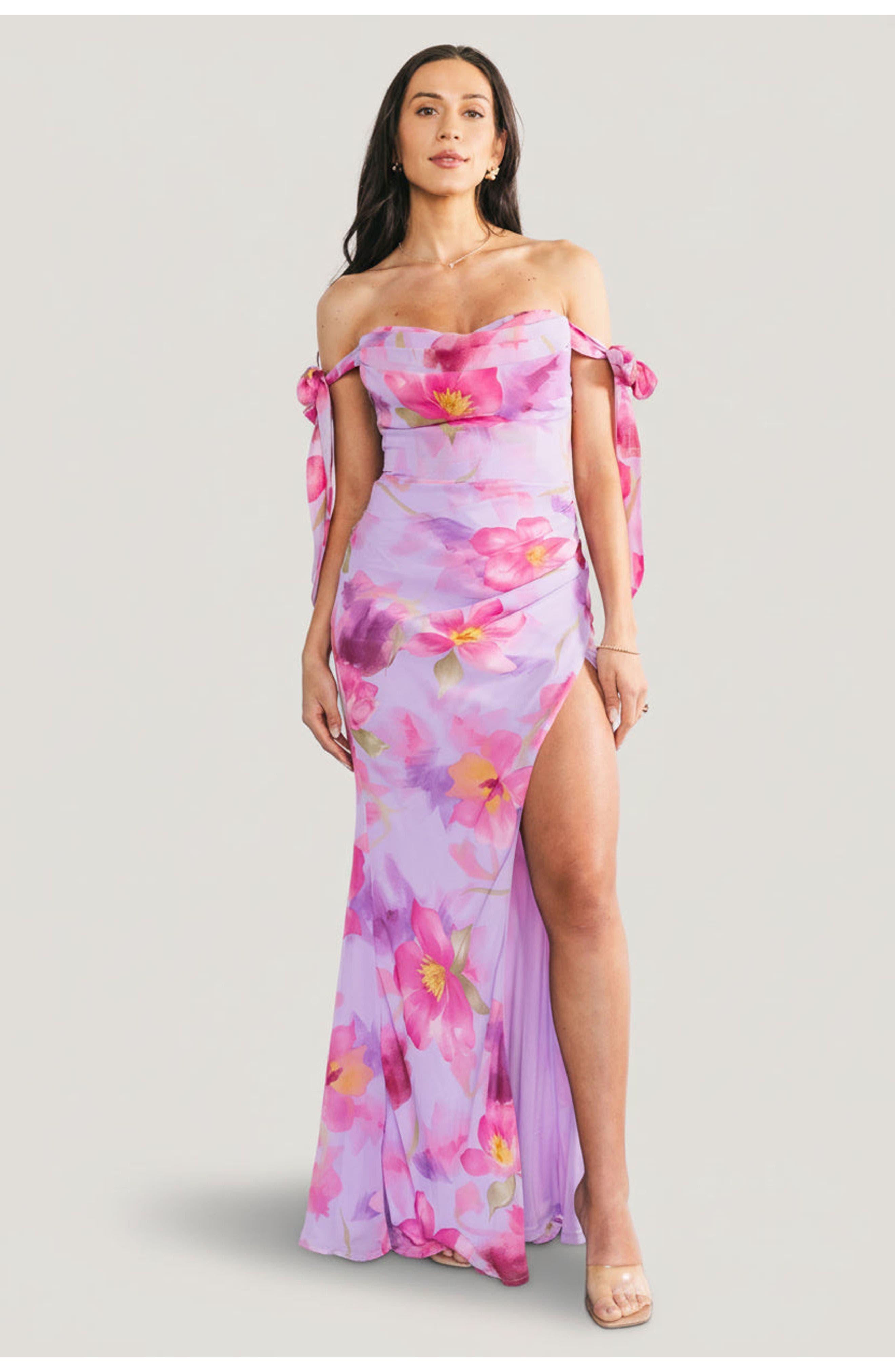 Allegra Off Shoulder Maxi Dress
