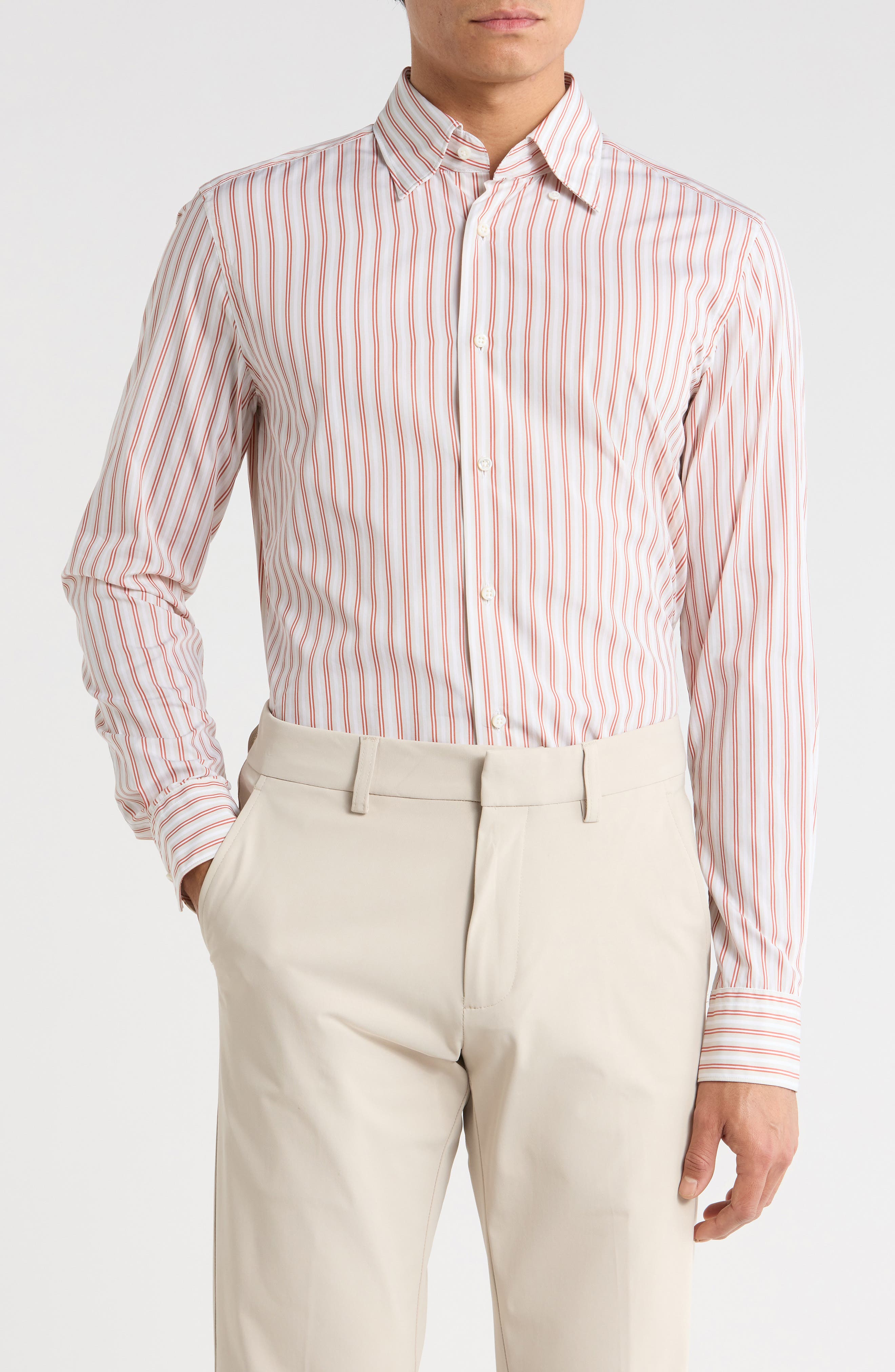 BOSS Hays Slim Fit Cotton Dress Shirt