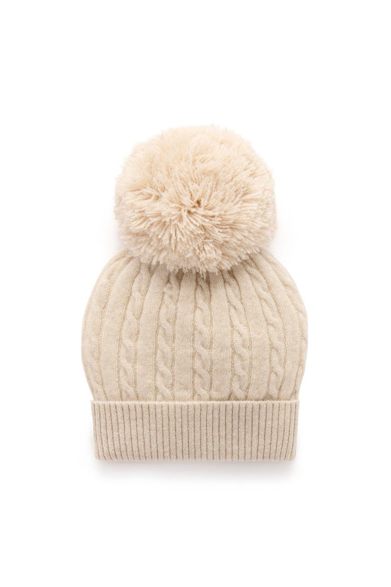 Cashmere Beanie, Main, color, Camel Melange