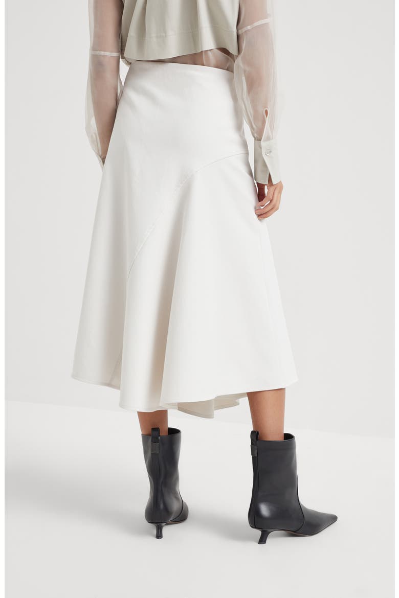 Asymmetric skirt, Alternate, color, Snow