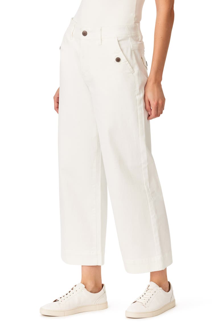 French Riviera 27-Inch High Rise Crop Wide Leg Jeans, Alternate, color, WHISPER WHITE