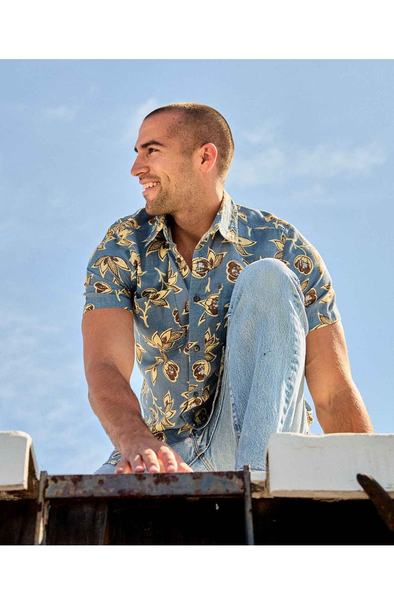 Toad & Co Salton Shirt, Alternate, color, Pacific Blue Print