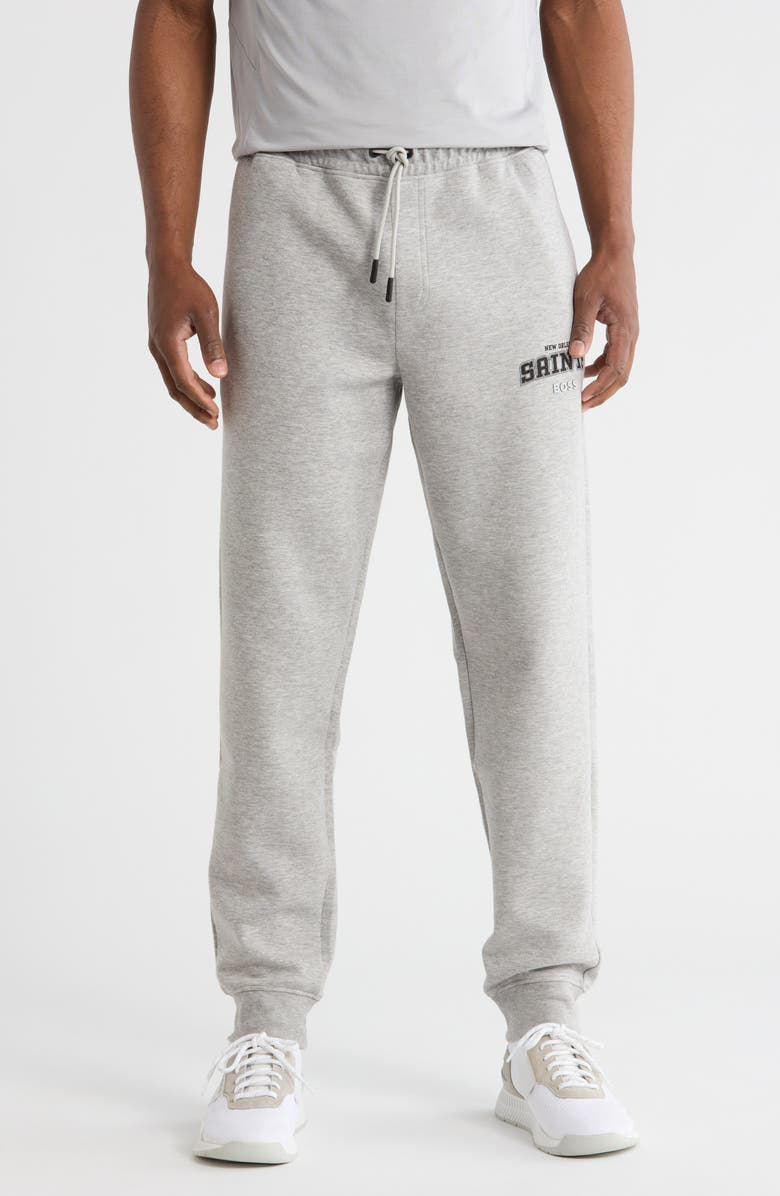 BOSS x NFL New Orleans Saints Sanders Joggers, Main, color, Light/ Pastel Grey
