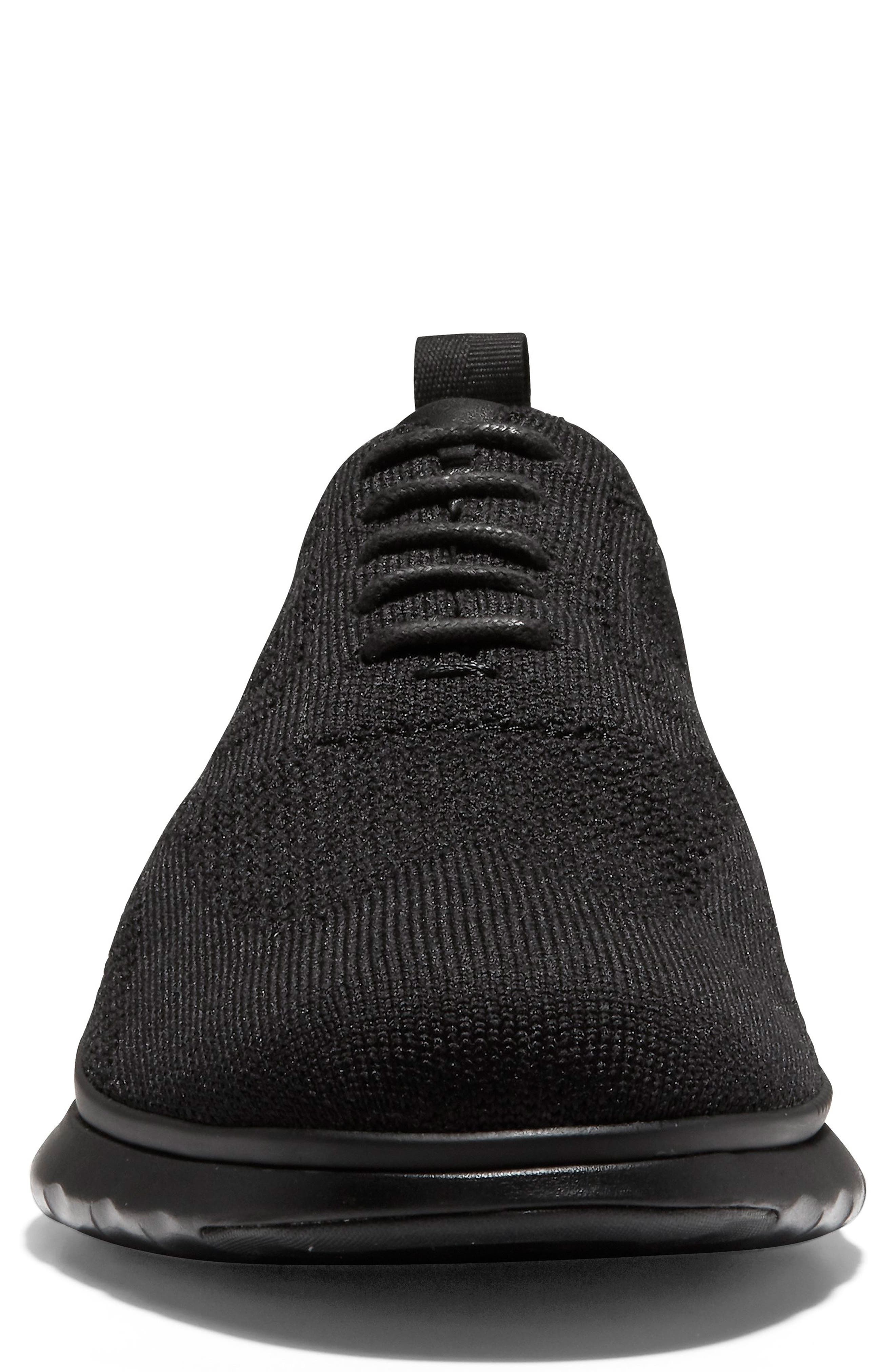 3.ZERØGRAND StitchLite Wingtip Sneaker, Alternate, color, BLACK/ BLACK