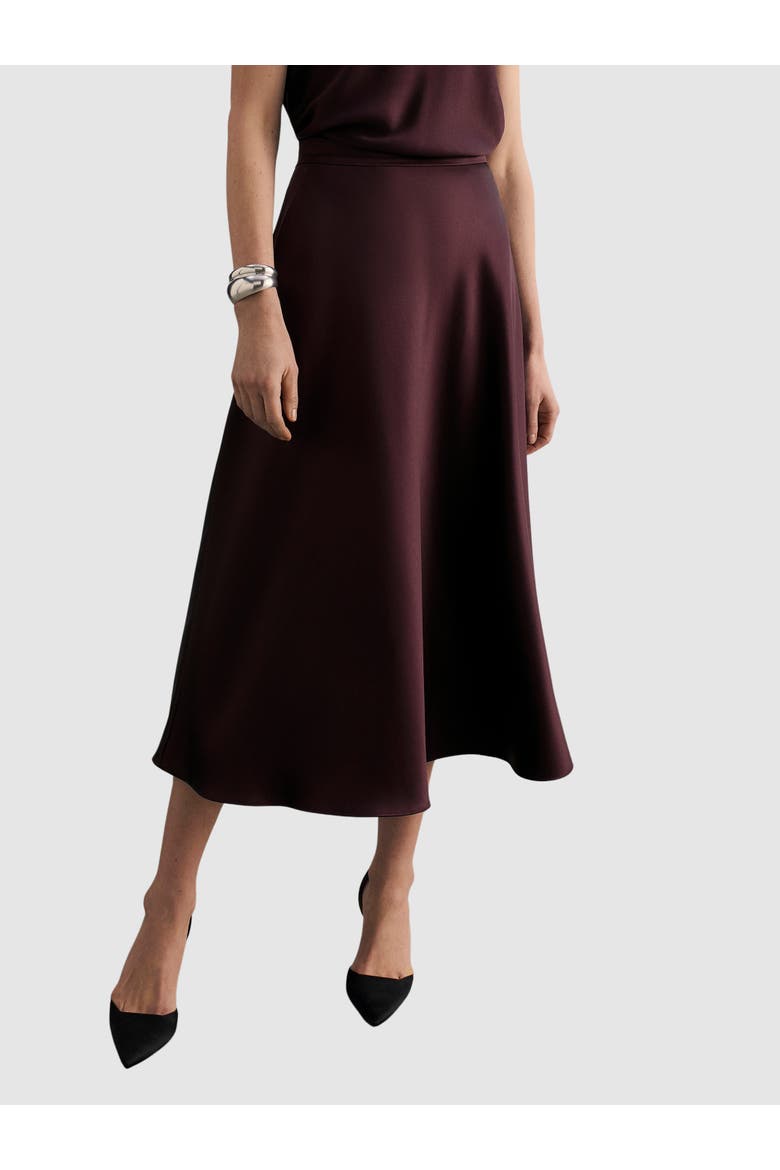 Draped Midi Skirt, Main, color, Purple