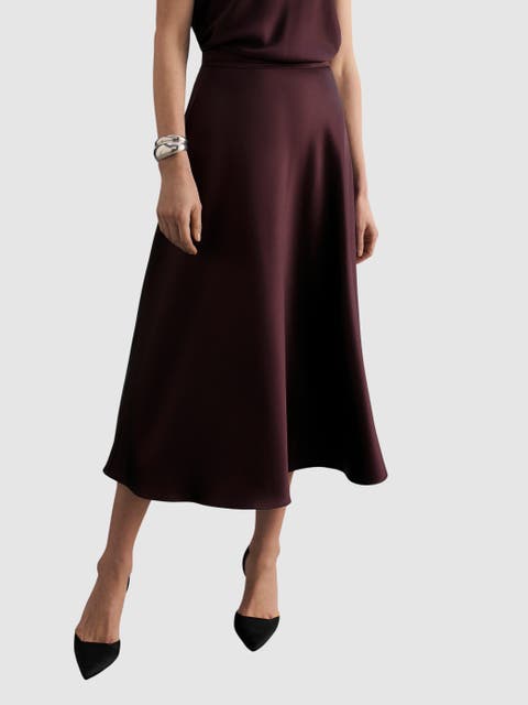 Draped Midi Skirt