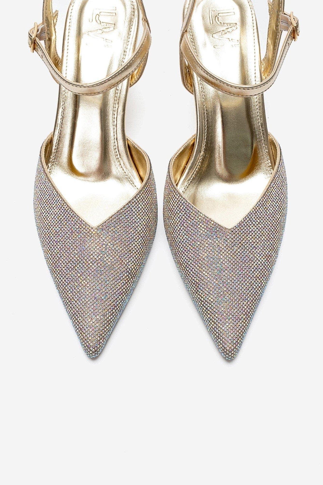 Nivora Stiletto Pump, Alternate, color, Gold Glitter