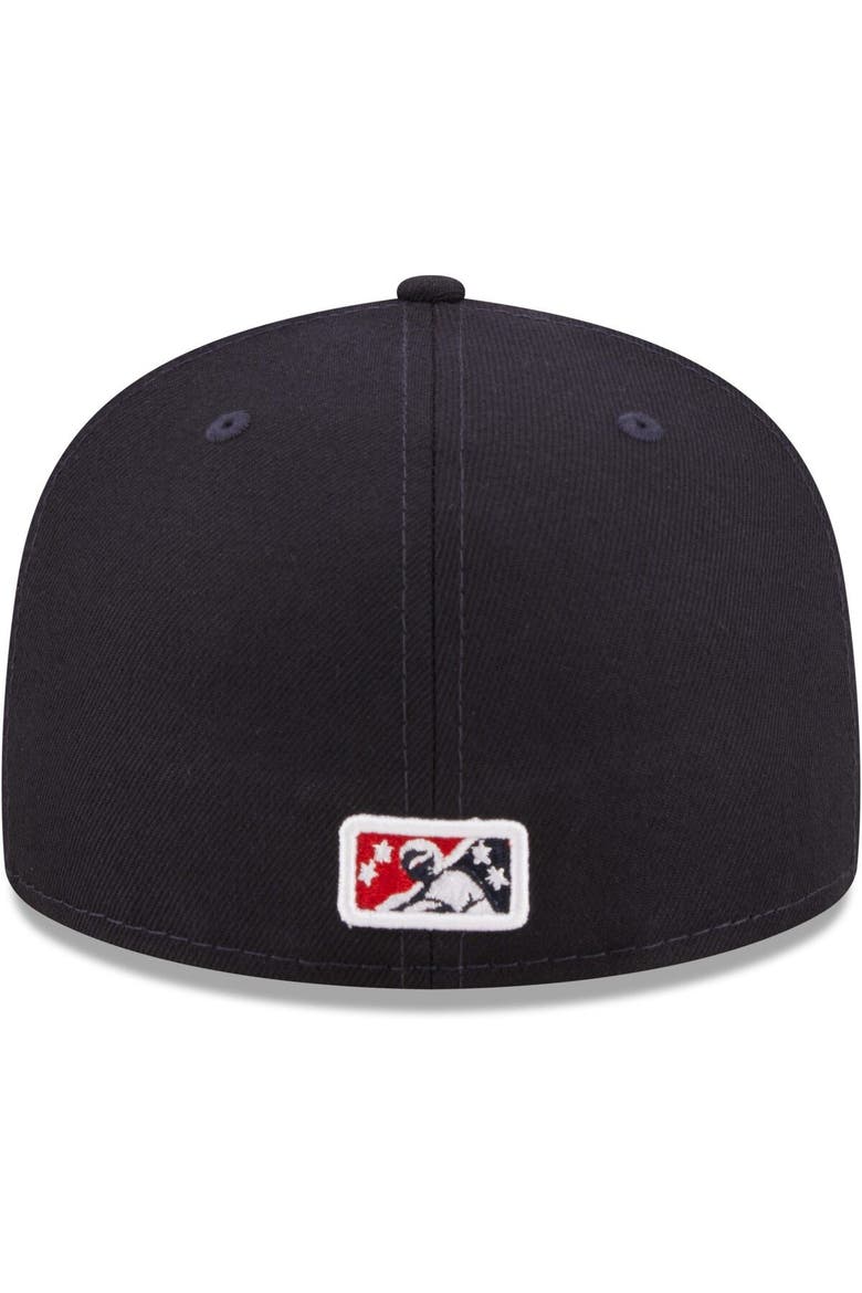 Men's New Era Navy Wichita Wind Surge Authentic Collection 59FIFTY Fitted Hat, Alternate, color, Navy