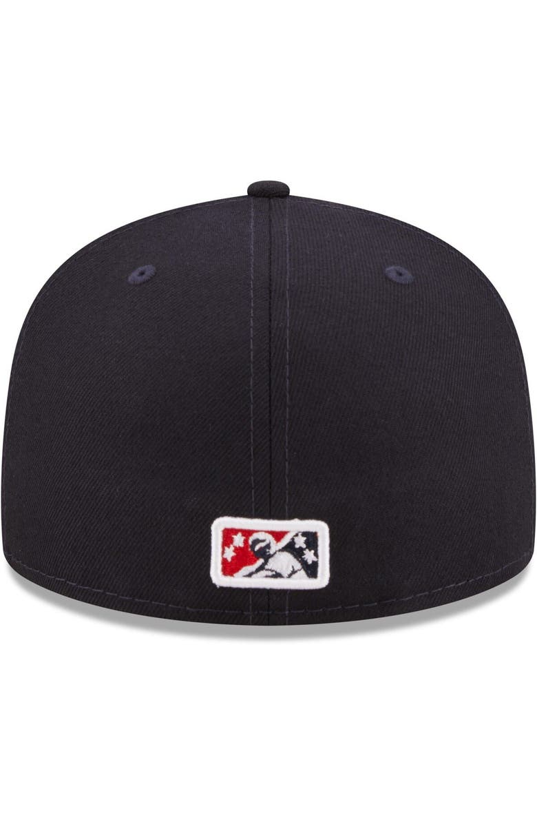 New Era Men's New Era Navy Wichita Wind Surge Authentic Collection 59FIFTY Fitted Hat, Alternate, color,