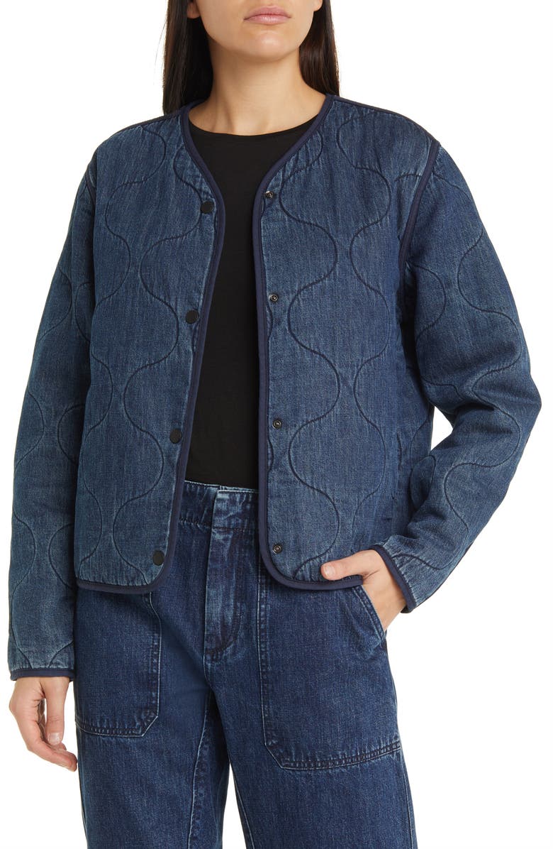 rag & bone Remi Quilted Denim Jacket, Main, color,