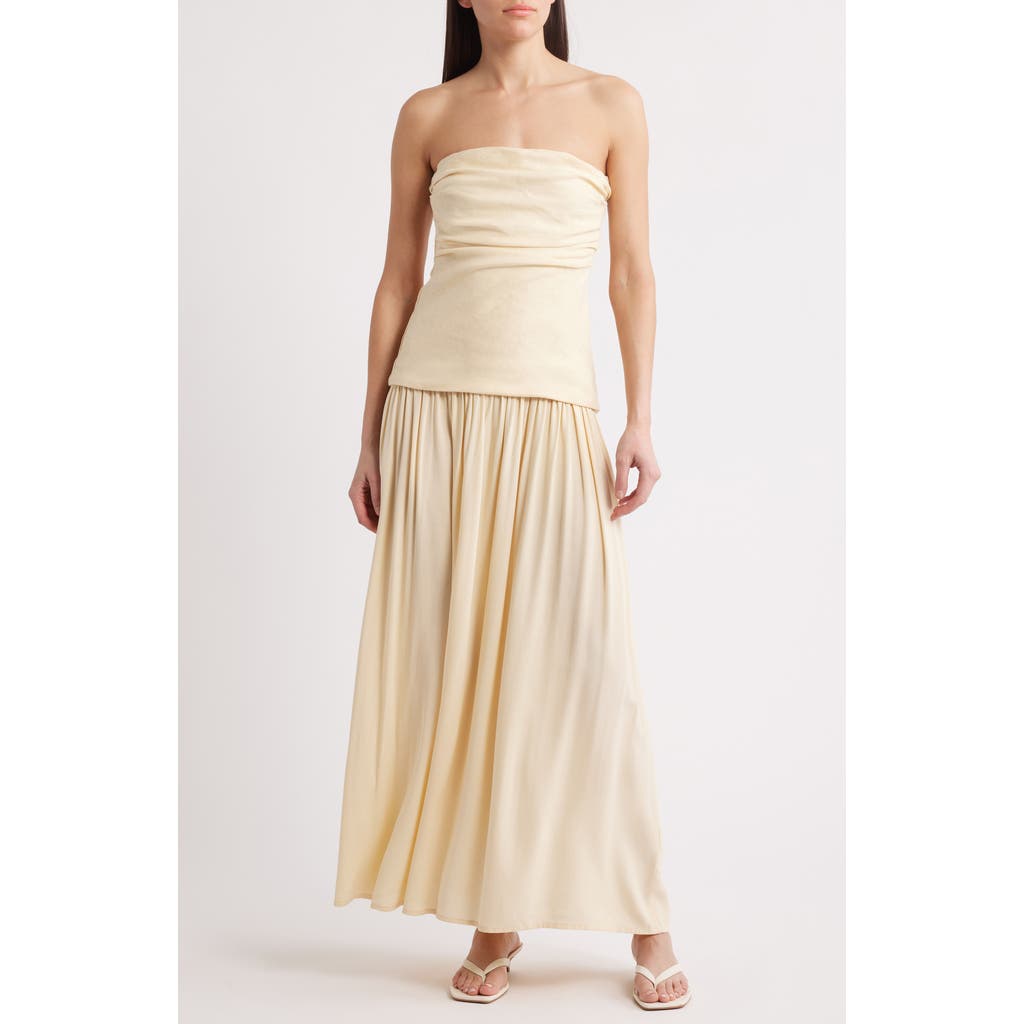 Faithfull The Brand Hedy Strapless Drop Waist Maxi Dress