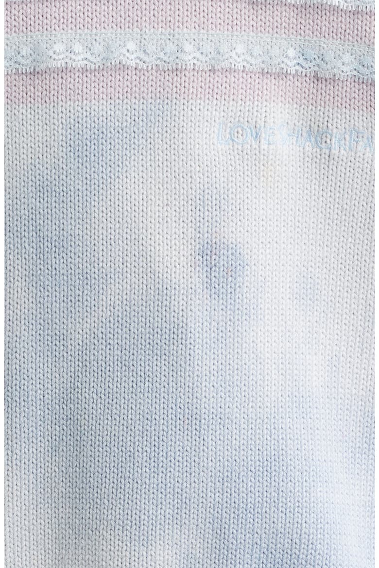 Ty Lace Flag Detail Cotton Sweater, Alternate, color, SELVEDGE SKY