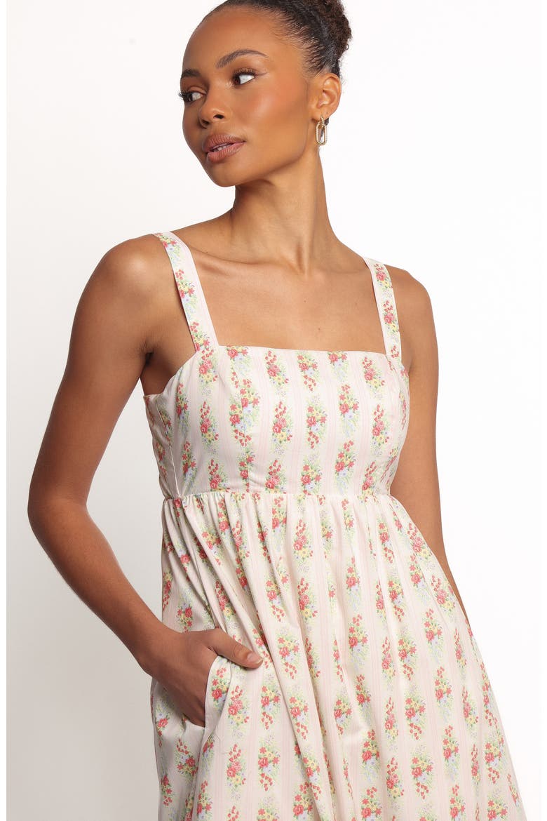 Gabriela Floral Print Maxi Dress, Alternate, color, OFF WHITE