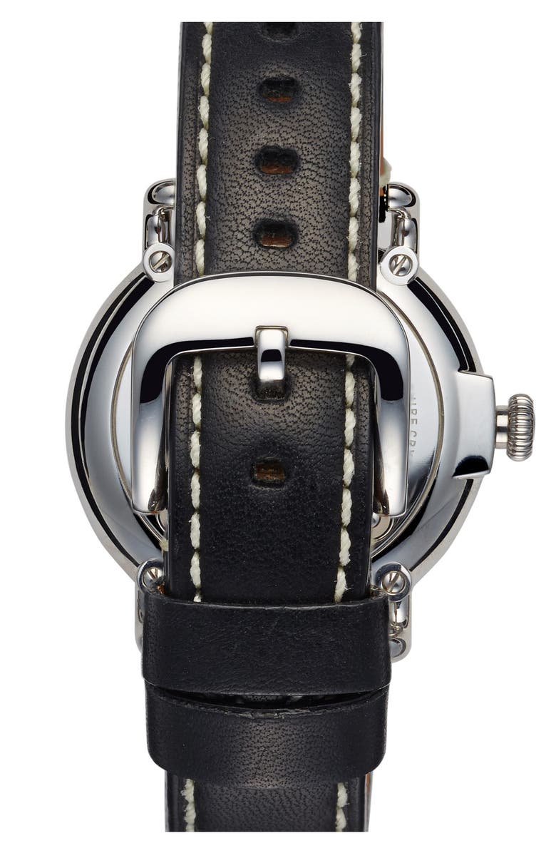 Shinola 'The Runwell' Leather Strap Watch, 41mm, Alternate, color, 