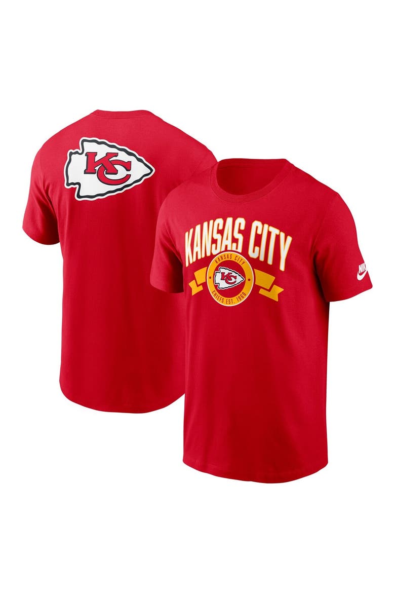 Men's Nike Red Kansas City Chiefs Rewind Front and Back Hit Essential T-Shirt, Alternate, color, Red