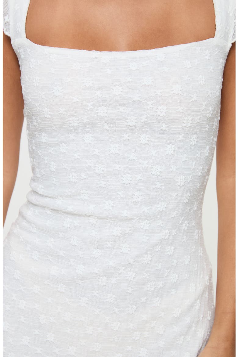 Lanchester Cap Sleeve Minidress, Alternate, color, WHITE
