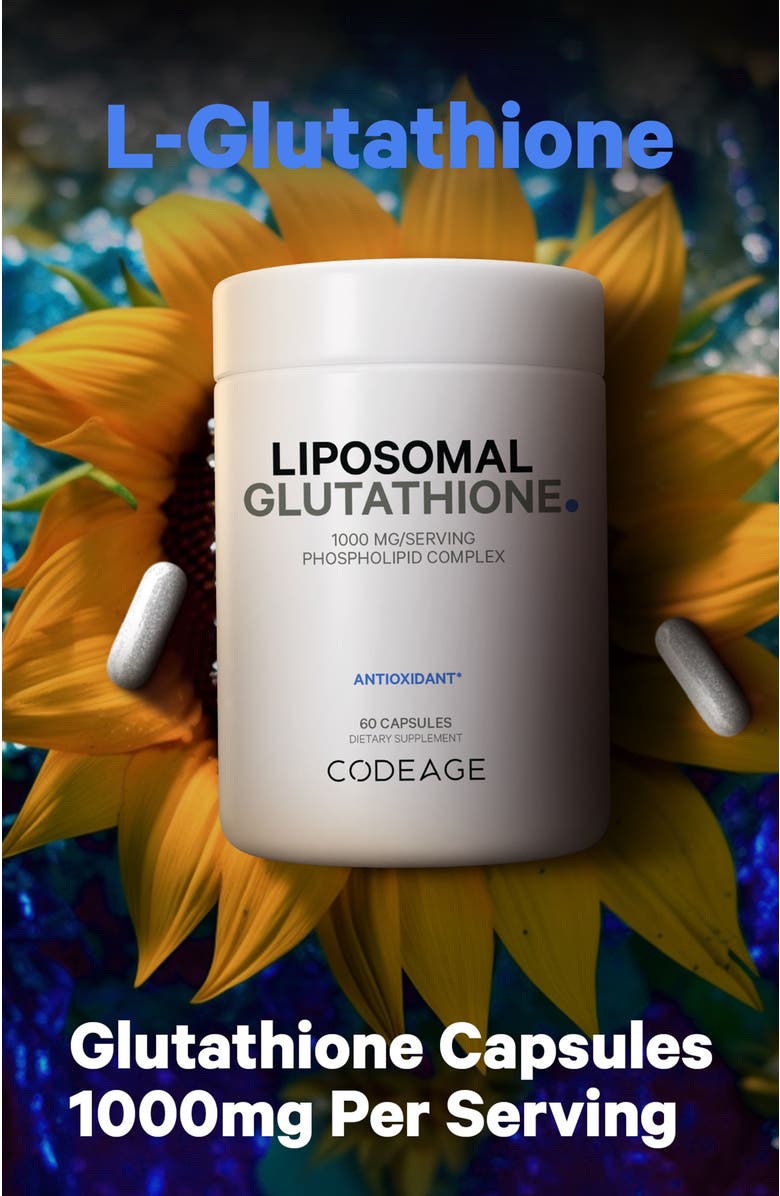 Codeage Liposomal Glutathione 1000mg L-Glutathione Supplement, Alternate, color, 