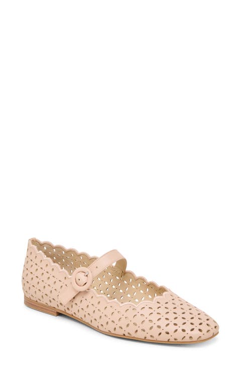 Alexie Laser Cut Mary Jane Flat (Women)