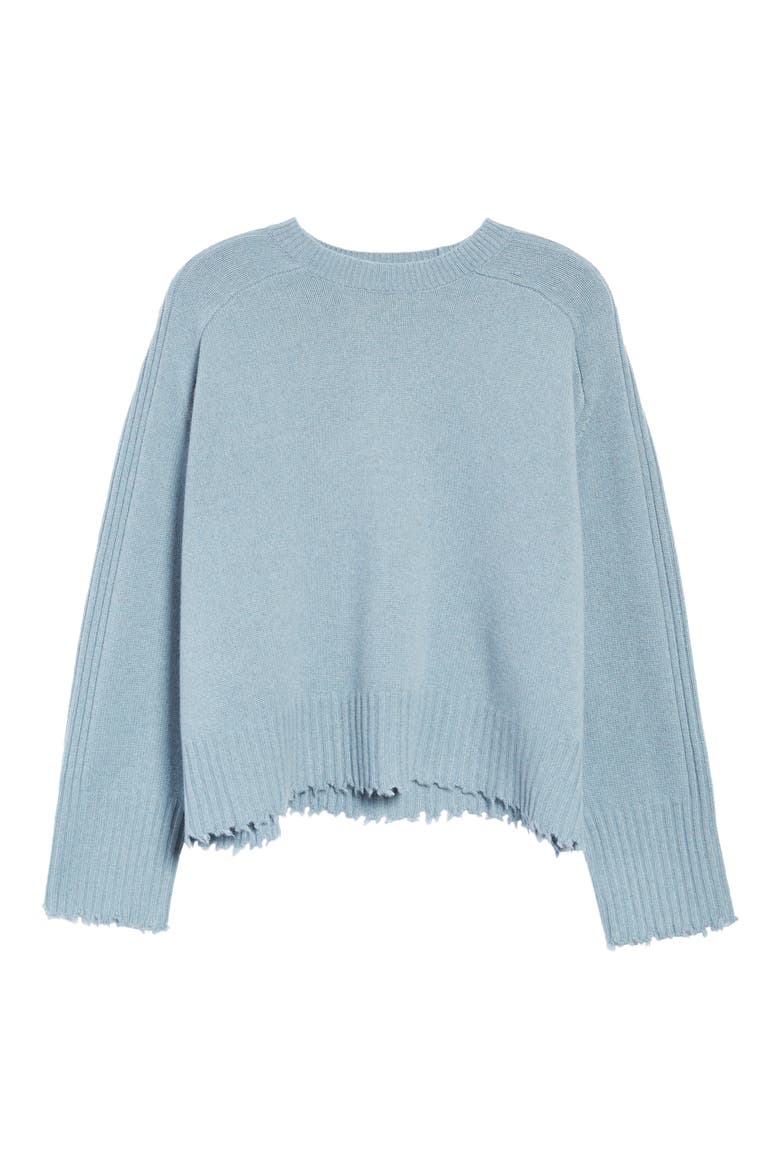 Kiera Cashmere Blend Crewneck Sweater, Alternate, color, BLUE SLATE