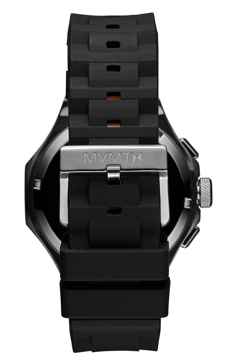 MVMT Raptor Chronograph Silicone Strap Watch, 46.5mm, Alternate, color,