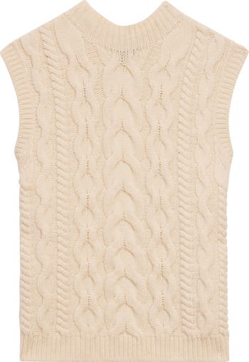Theory Felted Wool & Cashmere Cable Sweater Vest | Nordstrom