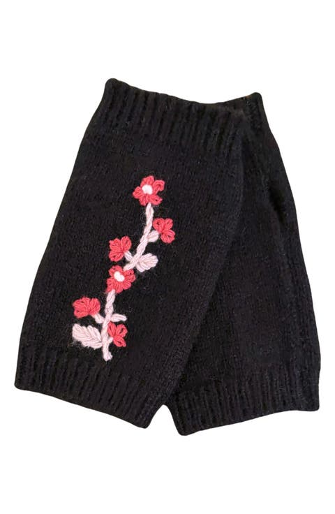 Embroidered Floral Arm Warmers