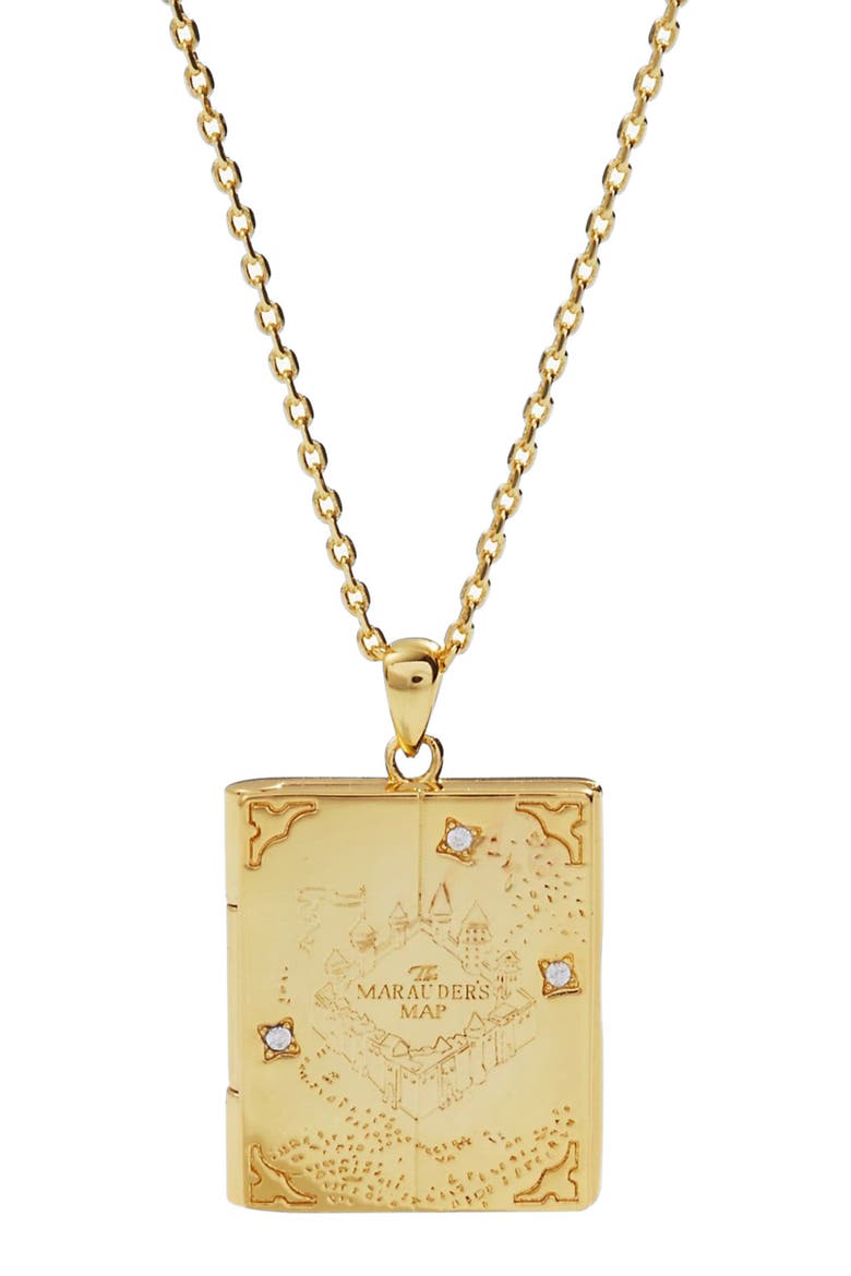 Harry Potter™ Mischief Managed Locket Necklace, Alternate, color, Gold