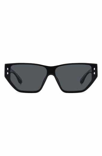 66mm Oversize Angular Sunglasses