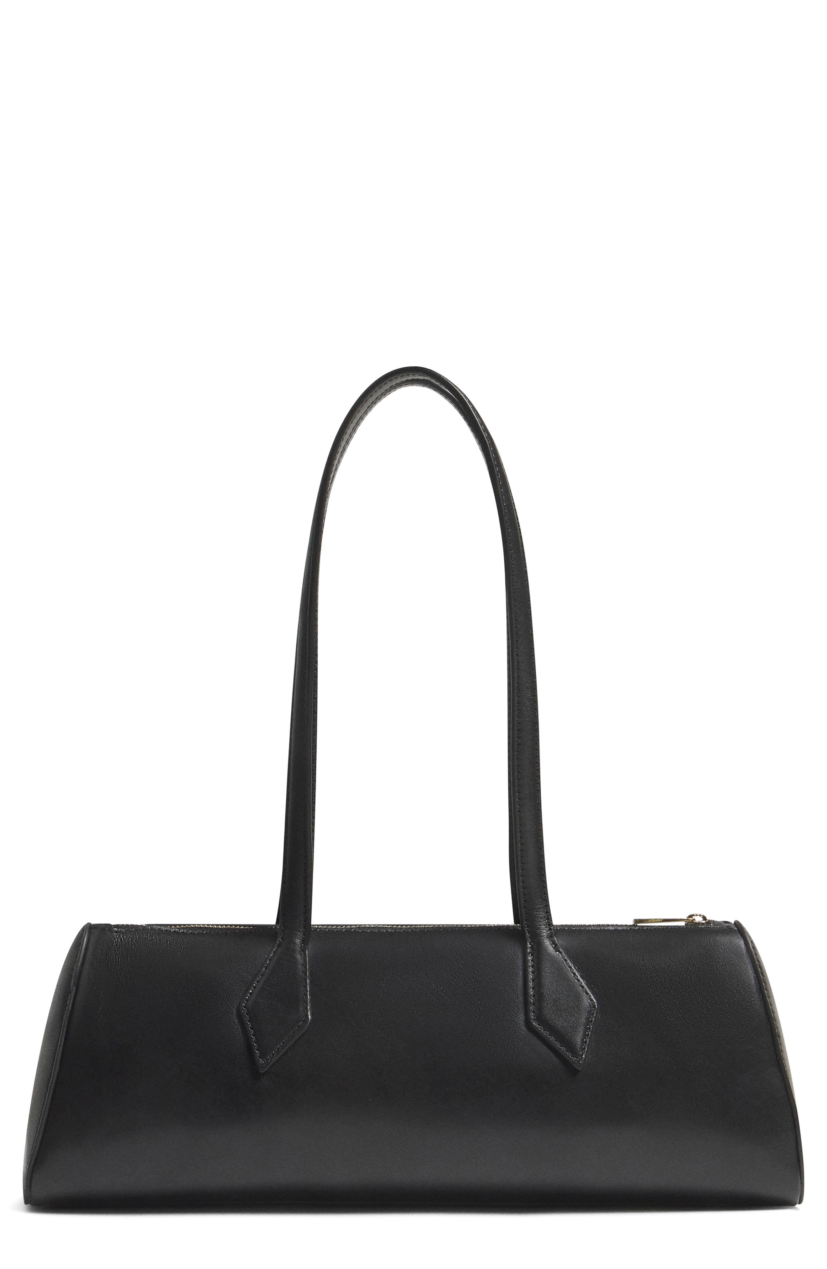 Sofia East/West Shoulder Bag, Main, color, BLACK LEATHER
