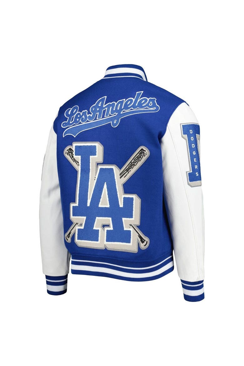 Men's Pro Standard Royal Los Angeles Dodgers Mash Up Logo Varsity Full-Zip Jacket, Alternate, color, Royal