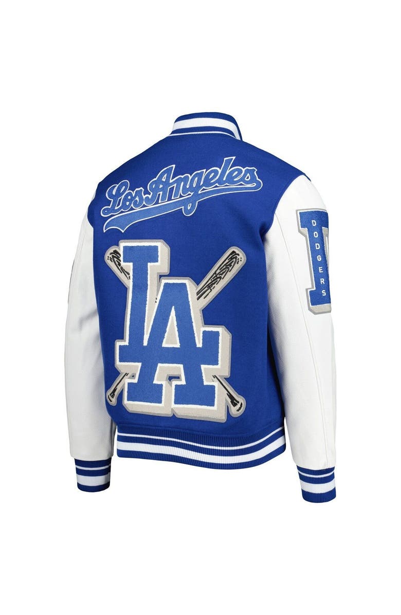 PRO STANDARD Men's Pro Standard Royal Los Angeles Dodgers Mash Up Logo Varsity Full-Zip Jacket, Alternate, color, Royal