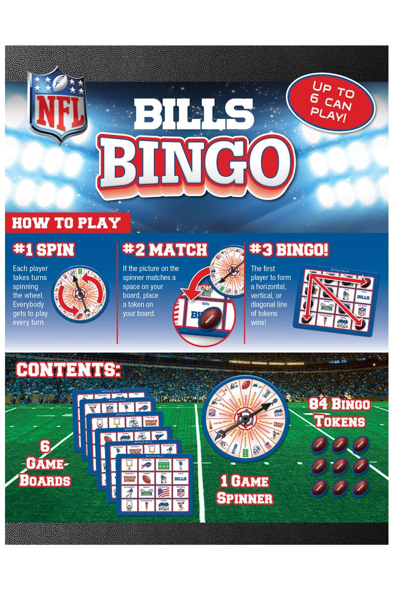 Buffalo Bills NFL Bingo Game, Alternate, color, Multicolor