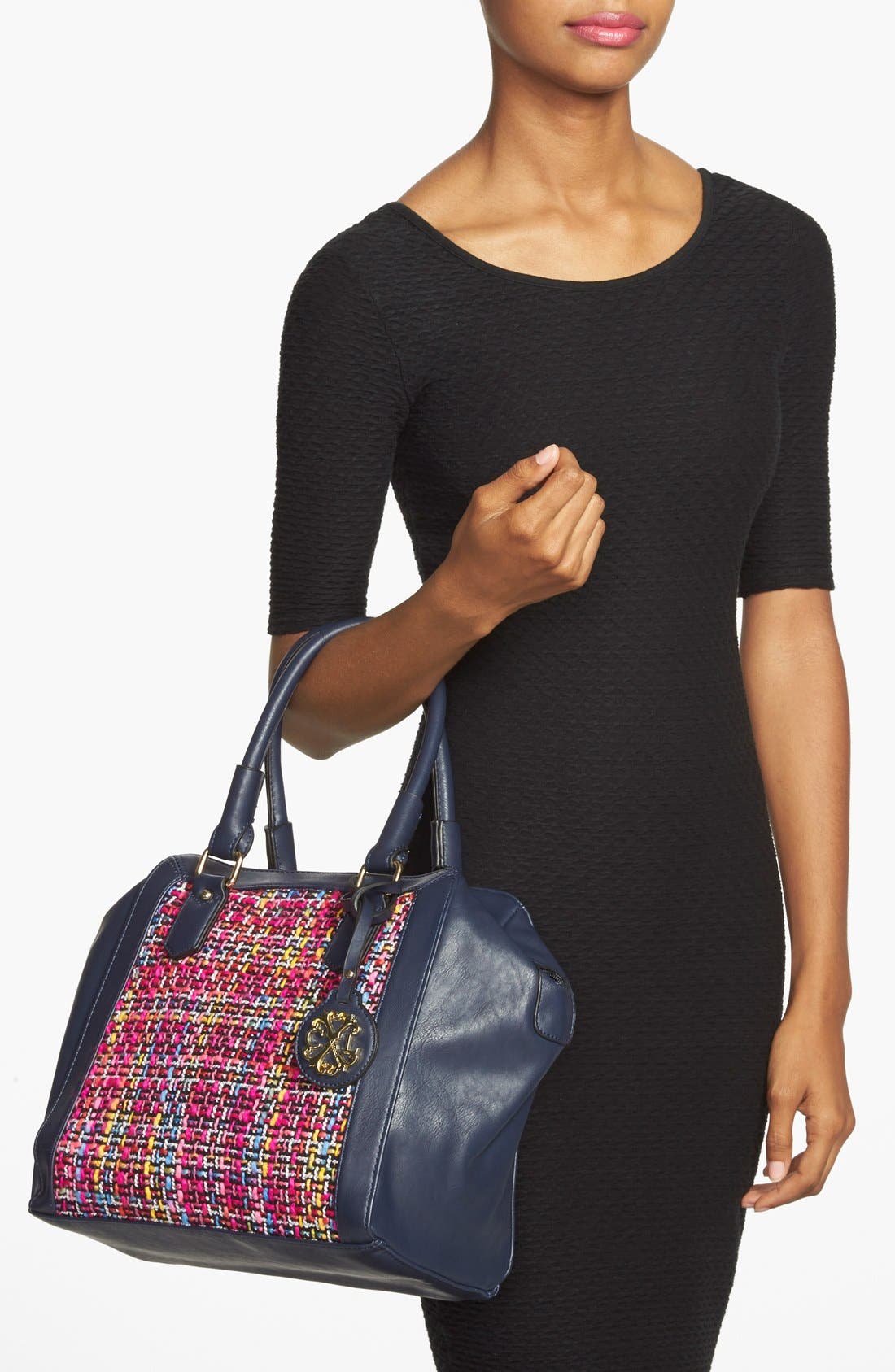 'Agnes' Satchel, Alternate, color, NAVY