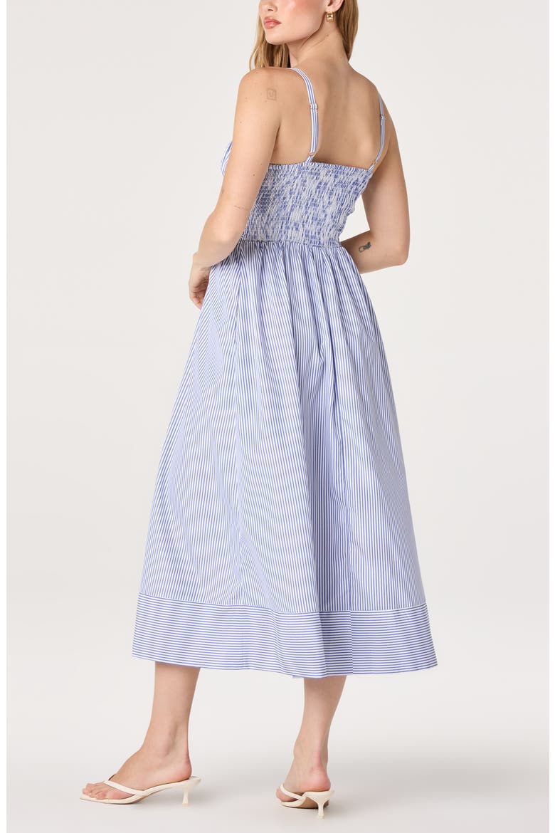 Montserrat Stripe Midi Dress, Alternate, color, BLUE STRIPE