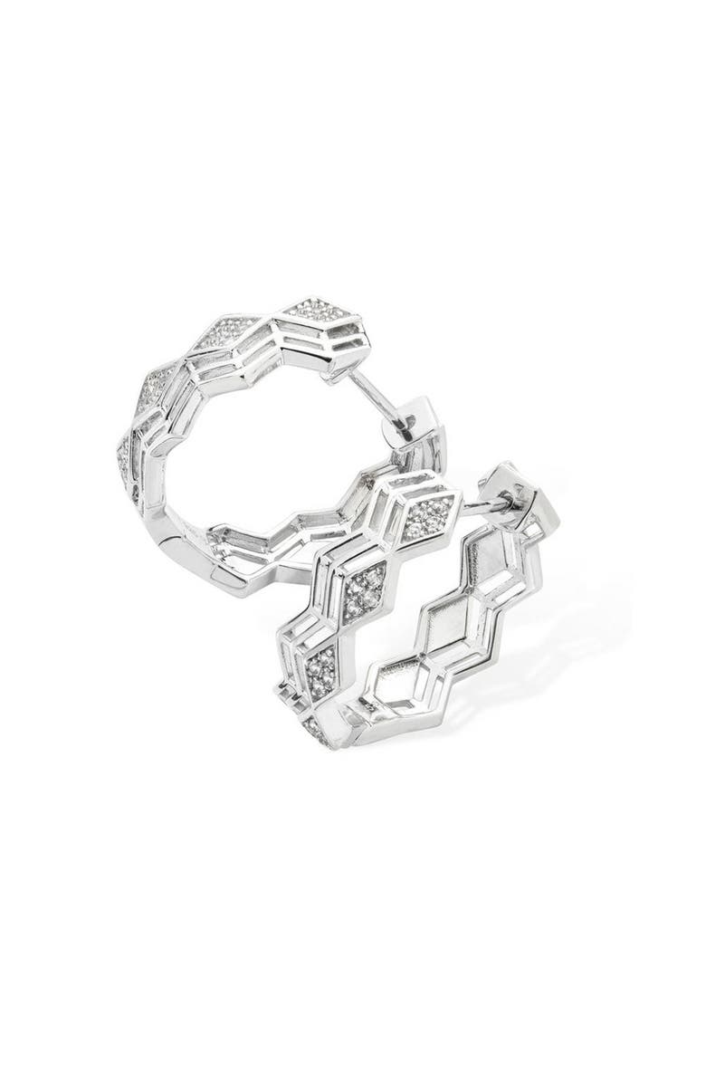 Lucy Quartermaine Art Deco Triangle Hoops, Alternate, color, Sterling Silver