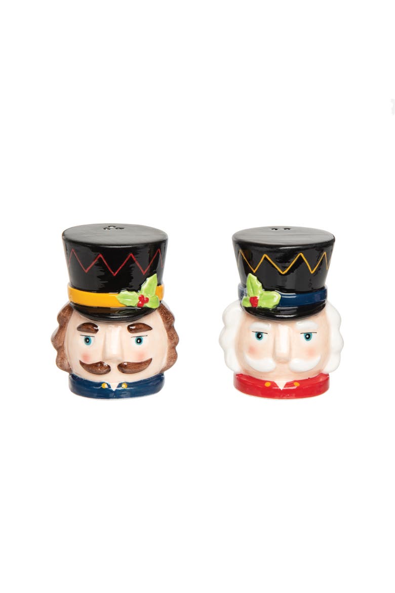 Nutcracker Soldiers Dolomite Christmas Salt & Pepper Shaker Set of 2, Main, color, Red