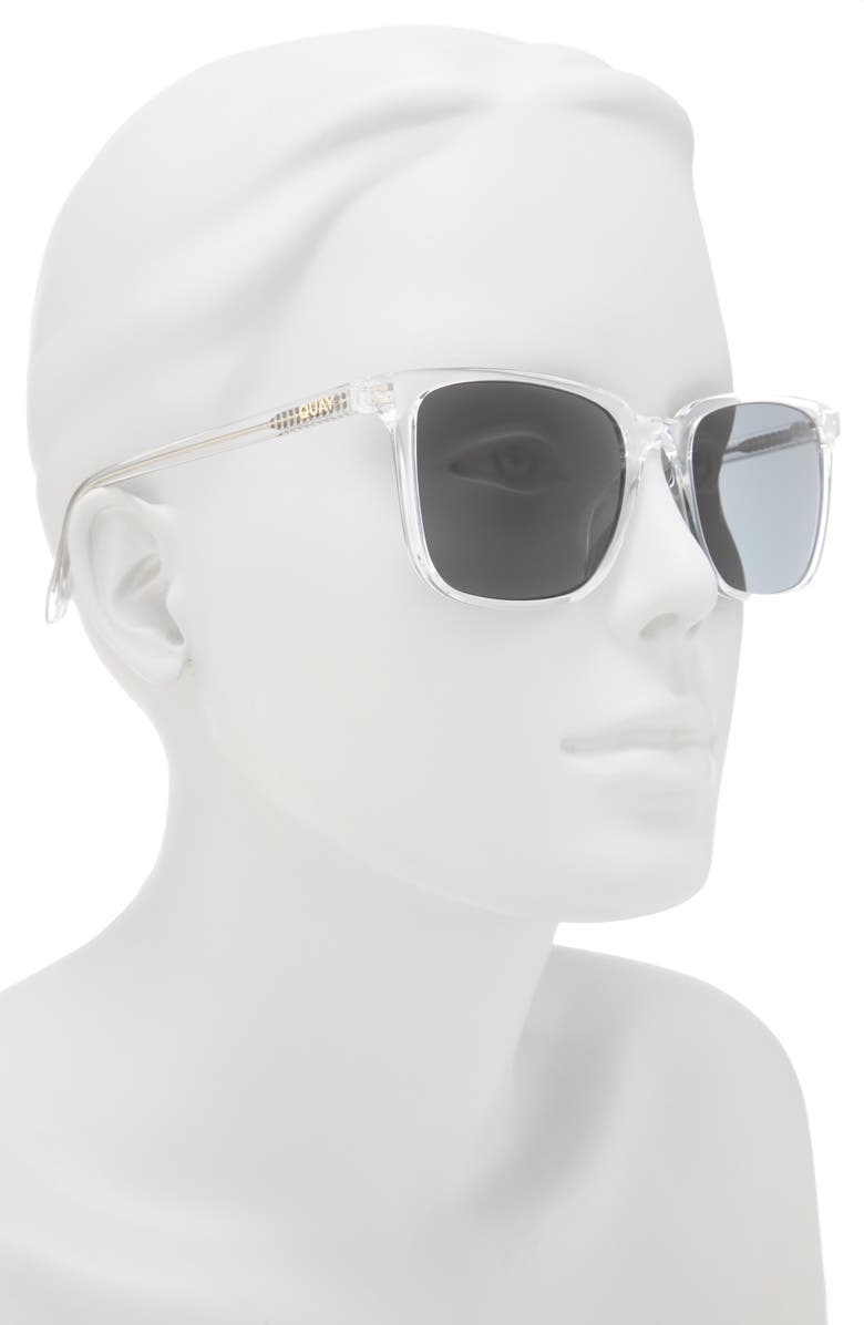 QUAY 64mm Algorithm Square Sunglasses, Alternate, color, Clear/ Smoke