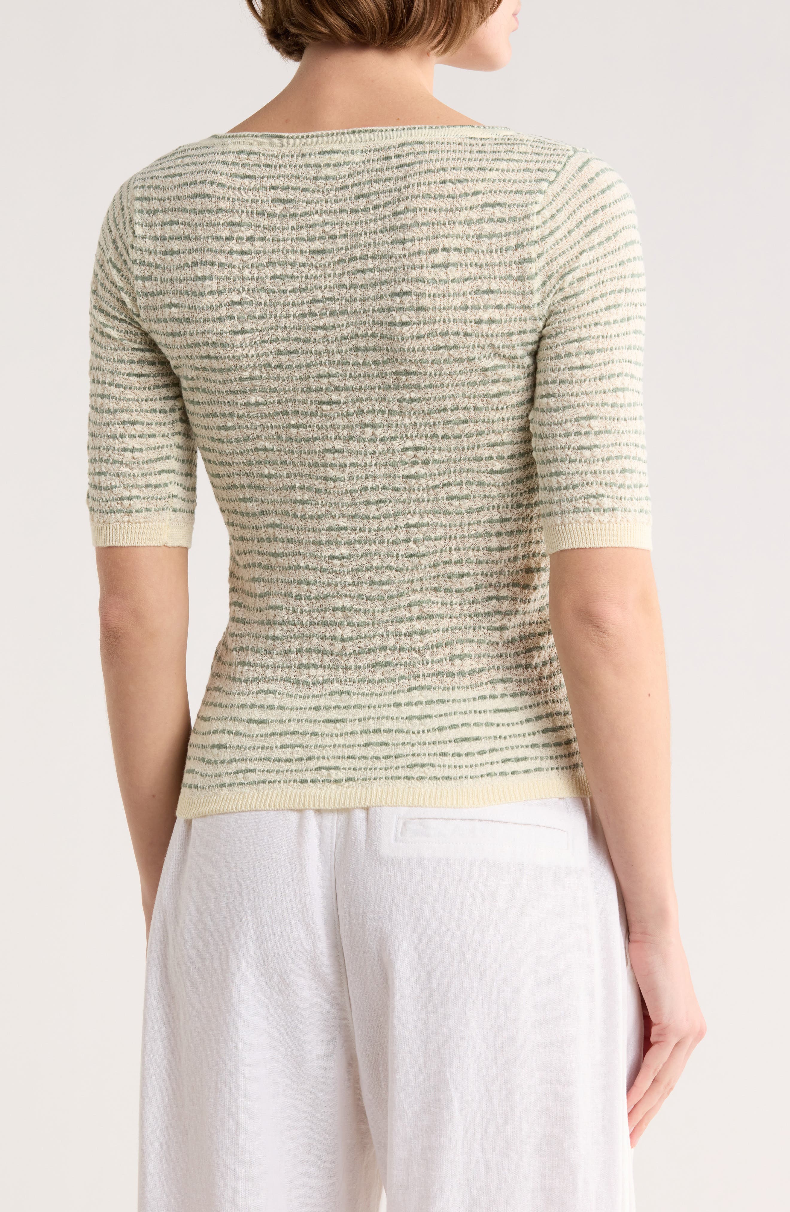 Pattern Elbow Sleeve Sweater - image 4