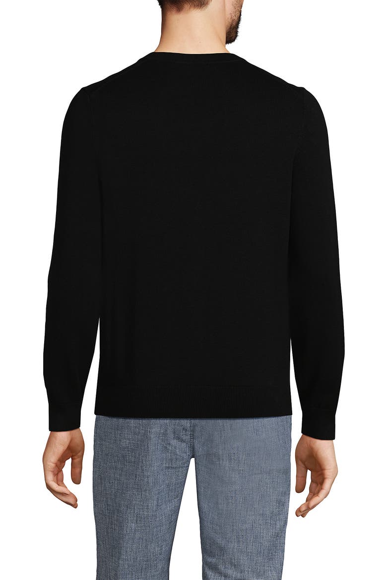 Fine Gauge Cotton Cardigan, Alternate, color, Black