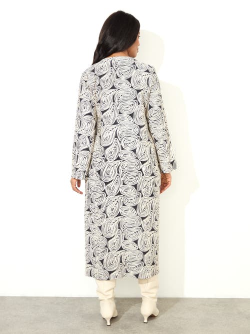 Live Unlimited Paisley Tie Front Midi Dress In Paisley